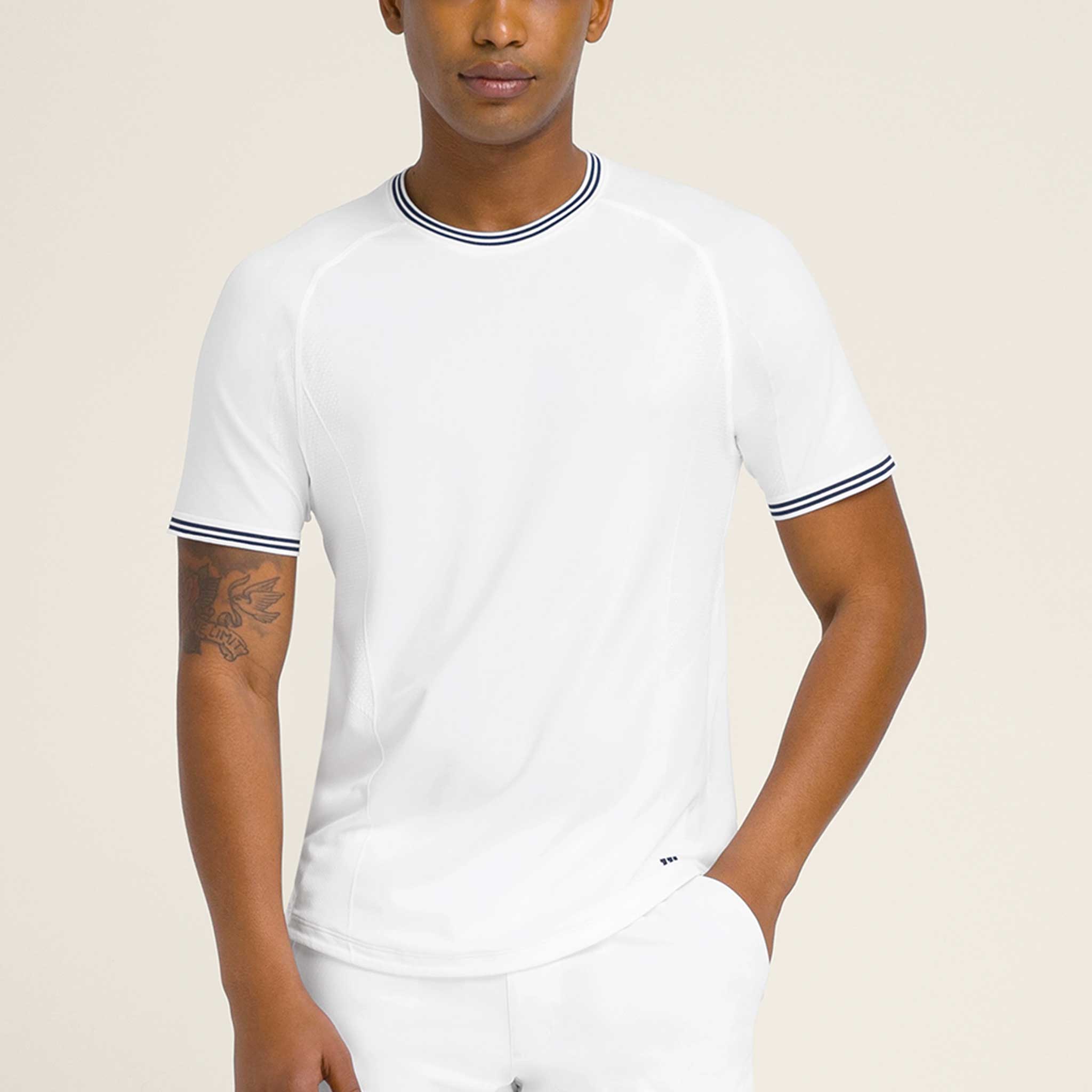 Wilson Court Performance Crew Men's Tennis Apparel Bright White