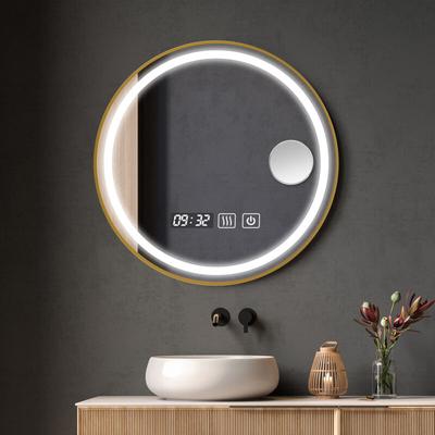 Linghhang - Runder LED-Badezimmerspiegel, 60 x 60 cm, beschlagfreier, LED-beleuchteter Spiegel, Image