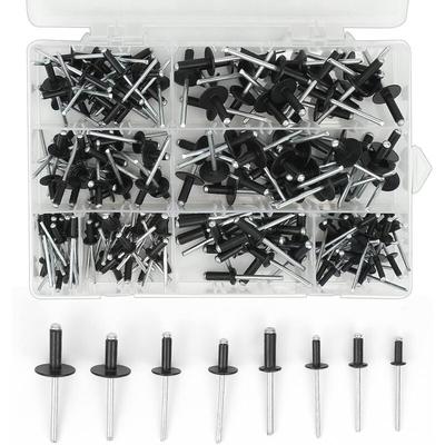 Ersandy - 200 Stück Aluminium-Blindnieten, 3,2 x 8 mm, 3,2 x 10 mm, 4 x 10 mm, 4 x 14 mm, 4,8 x 14 Image