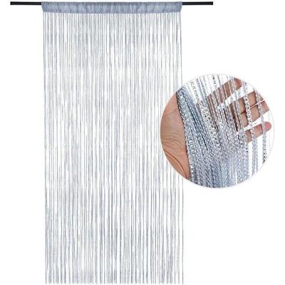 Fliegengitter Vorhang Tür Vorhang Panel Moskitonetz Pailletten Garn Vorhänge Wanddekoration Fenster Image