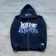 Felpe con cappuccio stampate con lettera Y2K donna autunno inverno Harajuku felpa con cappuccio con zip uomo giacche oversize Hip Hop gotiche streetwear