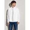 Leinenhemd STREET ONE MEN, Herren, Gr. S (38), US-Größen, weiß, Stoff, 100% Leinen, unifarben, casual, normal normal, V-Ausschnitt, Langarm Bündchen, Hemden, mit Knopfleiste