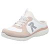 Clog RIEKER SPORT, Damen, Gr. 38, rosa (weiß, rosé), Lederimitat, Textil, sportlich, Schuhe, Sabot, Schlupfschuh, Sommerschuh, Hausschuh in schmaler Form