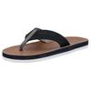 Zehentrenner RIEKER, Herren, Gr. 45, blau (nachtblau), Nubukleder, unifarben, casual, Schuhe, Sommerschuh, Strandschuh, Badeschuh, Poolslide mit Zehensteg