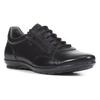 Schnürschuh GEOX, Herren, Gr. 47, schwarz, Leder, Textil, klassisch, Schuhe, Business Schuh, Sneaker in eleganter Form