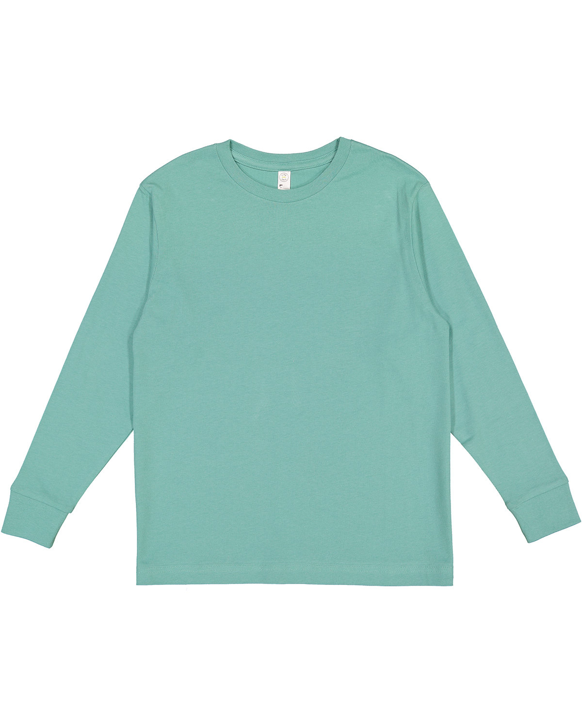 LAT 6201 Youth Lng Slv Fine Jersey Top in Saltwater size XL | Ringspun Cotton LA6201