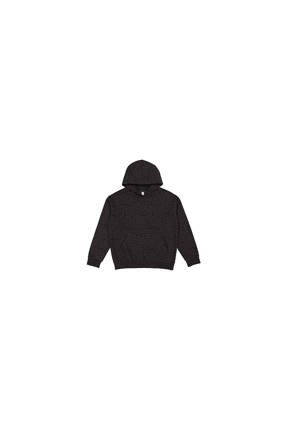 LAT 2296 Youth Fleece Hoodie Sweatshirt in Black Leopard size Large LA2296