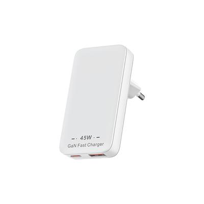 TEMU Flat Gan 45w Usb C Thin Charger, Ultra Slim Usb A Wall Charger, Fast Charging For Iphone 16/pro Max, Galaxy, Folding Fast Charger With Dual Ports For Travel Laptops, Tablets, Phones, Macbook Image