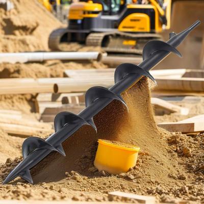 TEMU Heavy-duty Spiral Drill Bit 75x600mm - Electric Drills, Garden Soil & Post Hole Digging Accessory Image