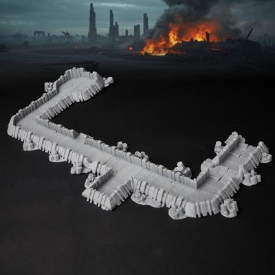TEMU 28mm Trench Rpg Terrain Set – Modular Zone Accessories For Tabletop Games – 3d Printed Plastic Miniatures – Rpg Game Gift, Diorama Scenery, Strategy Game Collectible Add-on