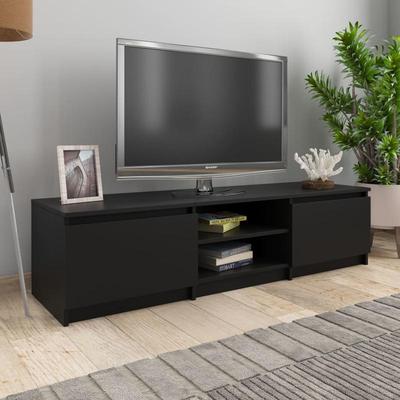 TEMU Tv Cabinet Black 140x40x35.5 Cm Wood Material Image