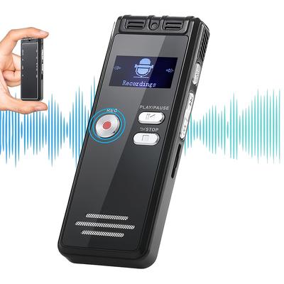 TEMU New 64gb With Mp3 , 4552 Hours Of Continuous Audio Recording Device, Hd Dual Microphone Recording Device For Lecture A-b Repeat, Mp3 Player, , 64gb Tf Card Included