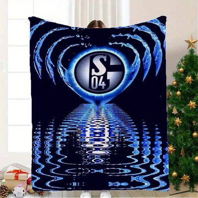 TEMU S04 Football Themed Flannel Blanket – Soft, Versatile Throw With Vibrant Design – All , Ideal Gift For Home, Office, And Travel Image