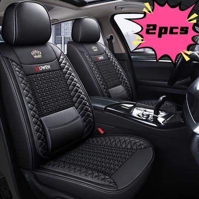 TEMU 2pcs Luxury Knit Car Seat Covers - Durable, Protection For Sedans, Suvs, & Trucks | Breathable, , Protection, Protection| Seats|breathable Material Image