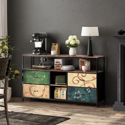 TEMU Ycz Kitchen Buffet With 4 Sliding Doors And Shelves, Modern Versatile Buffet, High-end Buffet For Living Room, Bedroom Image
