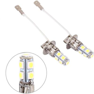 Ej.life - Scheinwerferlampen, 2 x H3 5050 Weiß 9 smd led Xenon DC12V Auto Auto Nebelscheinwerfer