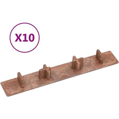 Endkappen für Terrassendielen 10 Stk. Braun Kunststoff Vidaxl 527867 Image