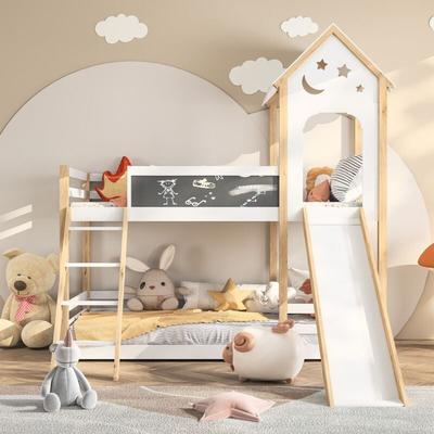 Tanant - Etagenbett 90x200 cm - Massivholzbettgestell - Kinderbett mit Absturzsicherung, mit Image