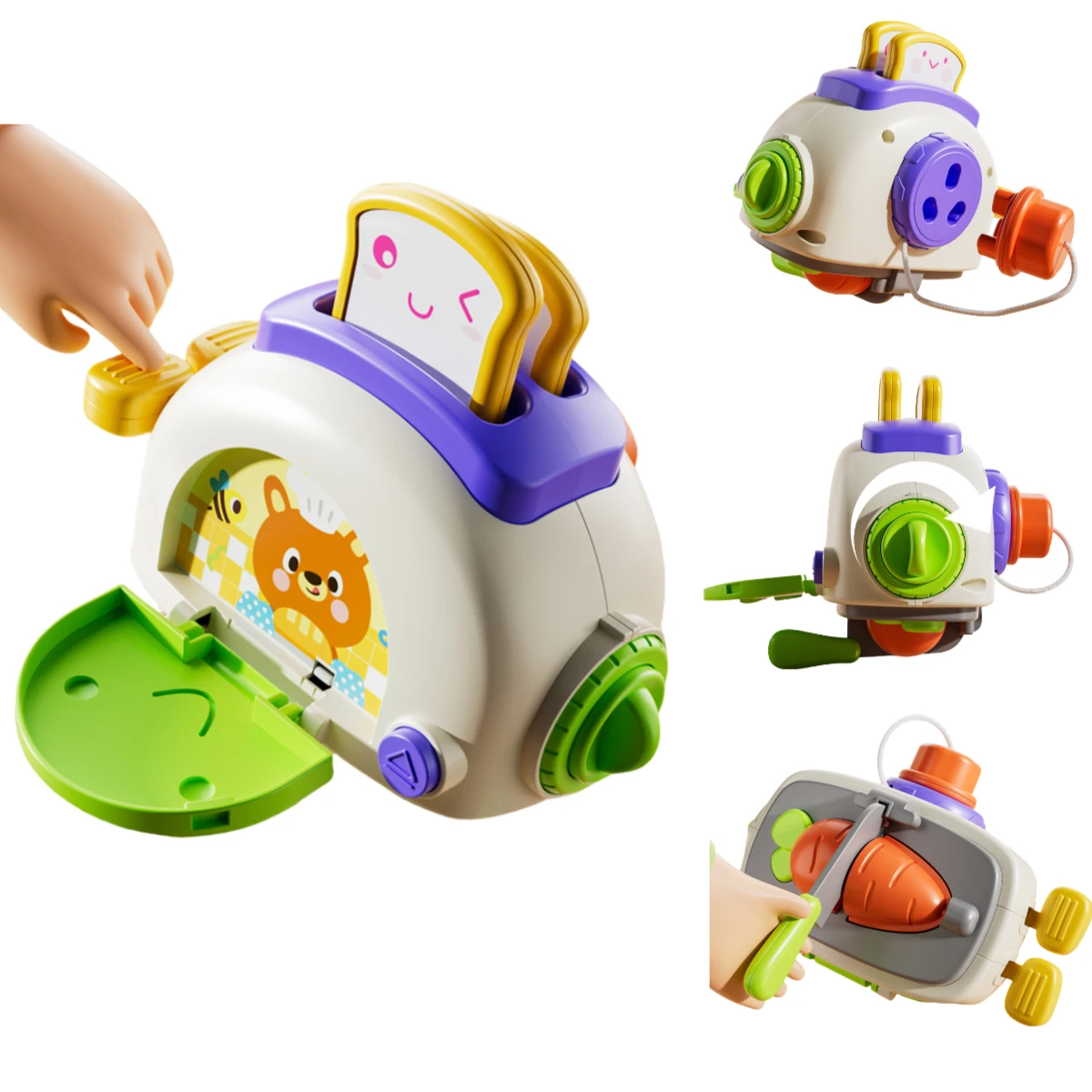 Baby Busy Board Cube Spielzeug Montessori Brotbackautomat Frühes Lernspielzeug für Kleinkinder Sensorische Aktivitäten Busy Ball Feinmotorikspielzeug