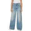 Schlagjeans PEPE JEANS "WIDE LEG JEANS UHW", Damen, Gr. 31, Länge 34, used dirty blau, Denim/Jeans, Obermaterial: 100% Baumwolle, casual, weit lang, Jeans