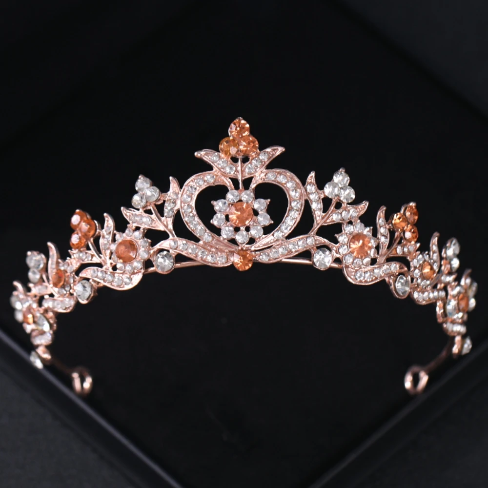 Kristall Blume Tiaras und Kronen für Frauen Strass Prom Diadem Stirnband Braut Hochzeit Haarschmuck Schmuck Krone Tiara Image