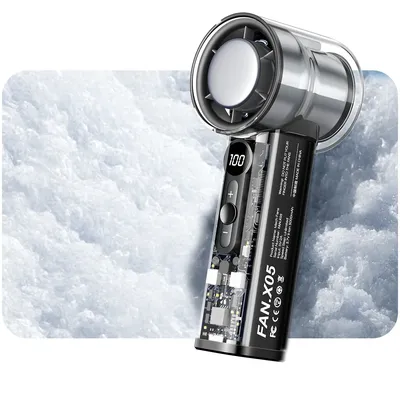 Portable Cooling Fan New Semiconductor Refrigeration USB Rechargeable 3000mAh Battery Outdoor Turbo
