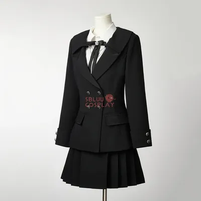 SBluuCosplay Love and Deepspace Heroines MC Cosplay Costume R Quality Encountering QiMeng Black Image