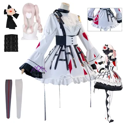 BUNTE BÜHNE Akiyama Mizuki Cosplay Kostüm mit Perücke Komplettset Performance Uniformen Halloween Image