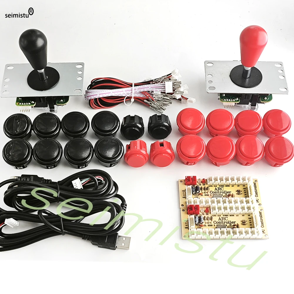 DIY Arcade Kit Kopie SAMWA Taste 5pin Joystick für PC Raspberry Pi Zero Delay USB Board Controller Image