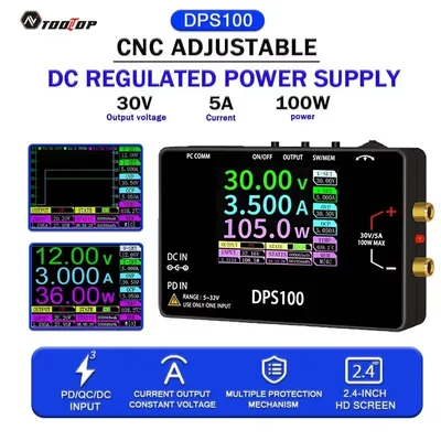 DPS100 30 V 5 A DC-geregeltes Netzteil 100 W PD/QC/DC-Eingang Mini-Labor-Netzteil Image