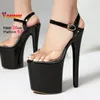 2025 neue Frauen Transparente High Heels Sommer Plus Größe Weibliche Plattform Laufsteg Schuhe 20
