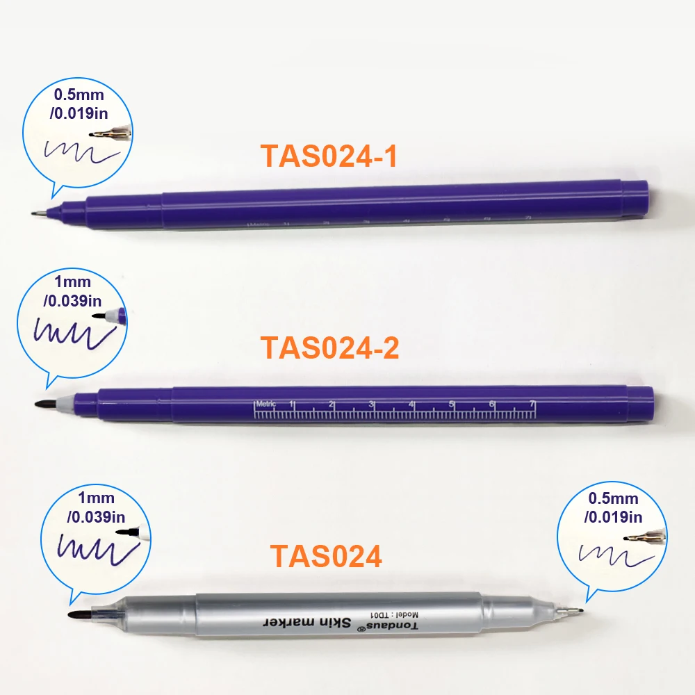 1/2/3Pcs Professionelle Chirurgische Sterile Haut Marker Stift Microblading Augenbraue Lip Tattoo Haut Marker Mess lineal set werkzeuge Image