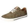 Sneaker MUSTANG SHOES, Herren, Gr. 50, grün (khaki), Lederimitat, sportlich, Schuhe, Freizeitschuh, Halbschuh, Schnürschuh mit Ziernaht