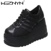 Punk Gothic Pumps Frauen 2025, neue dicke Sohle, Markenplattform, Mary Jane-Schuhe, Keilabsatz,