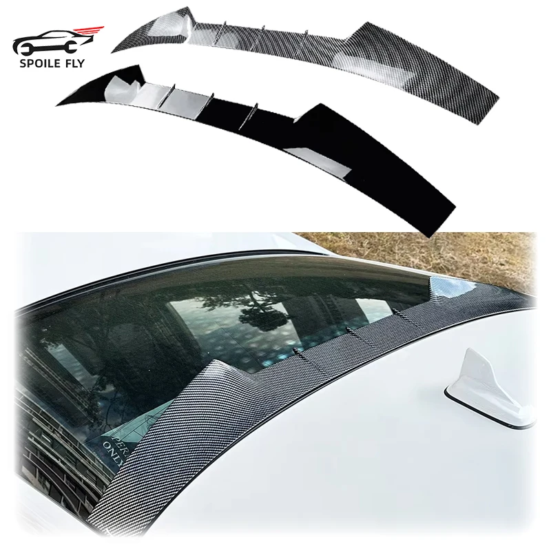 2017 bis 2024 für Audi A4 B9 Limousine Auto Heckspoiler Dachspoiler Flügel Lip Splitter Abdeckung von hoher Qualität ABS Carbon Look Body Kit Image