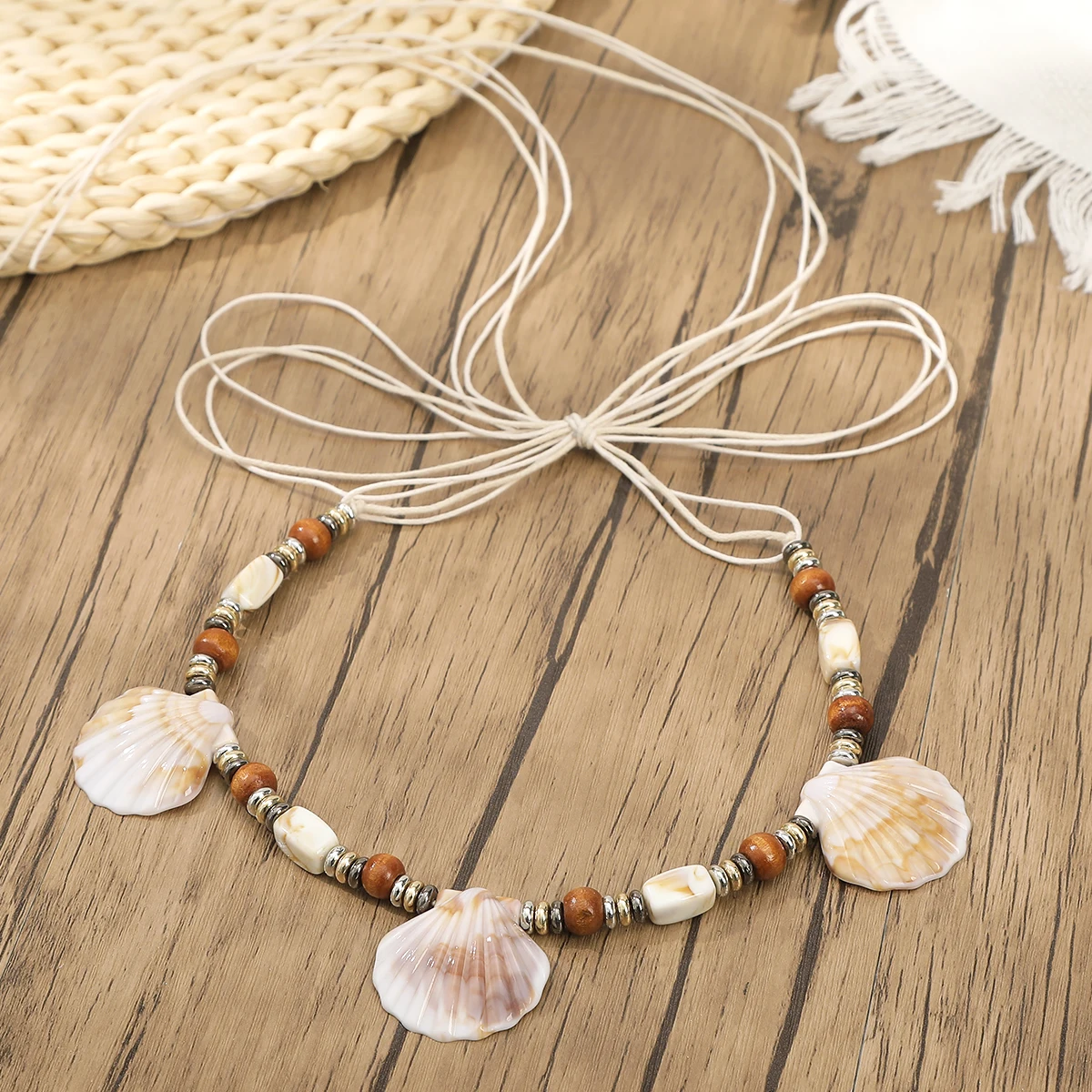 Bohemia Fashion Haarbänder Damen Ethno-Stil Stirnbänder Damen Festival Urlaub Styling Kopfbedeckung Stirnbänder Haarband Langes Design Image