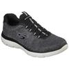 Slip-On Sneaker SKECHERS "SUMMITS", Herren, Gr. 44, schwarz-weiß (schwarz, weiß), Textil, sportlich, Schuhe, Slipper, Freizeitschuh in komfortabler Schuhweite