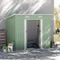 7 x 4ft Outdoor Garden Metal Storage Shed, Tool Storage Box for Patio, Light Green