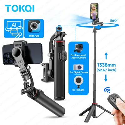 C22 AI Face Tracking Handheld Gimbal Stabilizer 360° ° Rotation Shoot Selfie Stick Stativ für Mobiltelefon, 1/4'' Schraube für Kamera