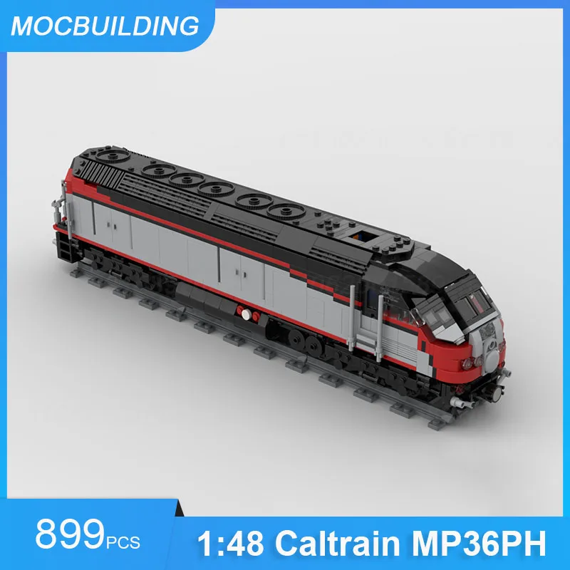 MOC Bausteine 1:48 Caltrain MP36PH Zug Modell DIY Montieren Ziegel Transport Pädagogisches Kreatives Spielzeug Geschenke 899PCS Image