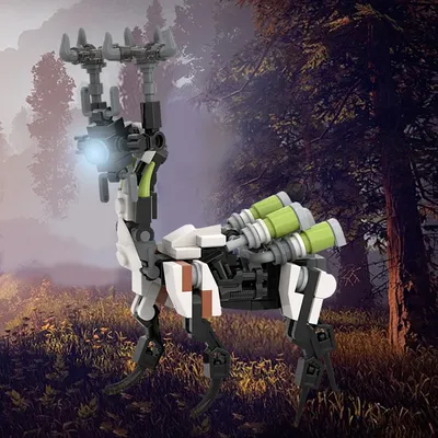 Gobricks MOC West Horizon Beast Grazer Bricks Kit Zero Dawn Deer Herbivore Bausteine Weihnachten Image