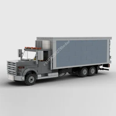 423PCS MOC Stadt Transport Fracht Lkw Kühlwagen Modell Bausteine Ziegel DIY Kreative Montage Kinder Image