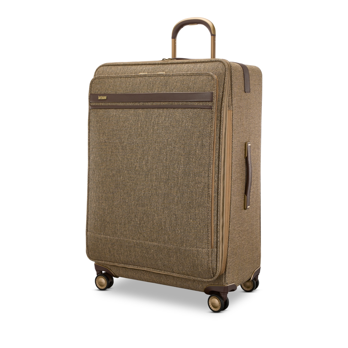 Hartmann Tweed Collection Extended Journey Wheeled Suitcase - Tweed/Natural Leather