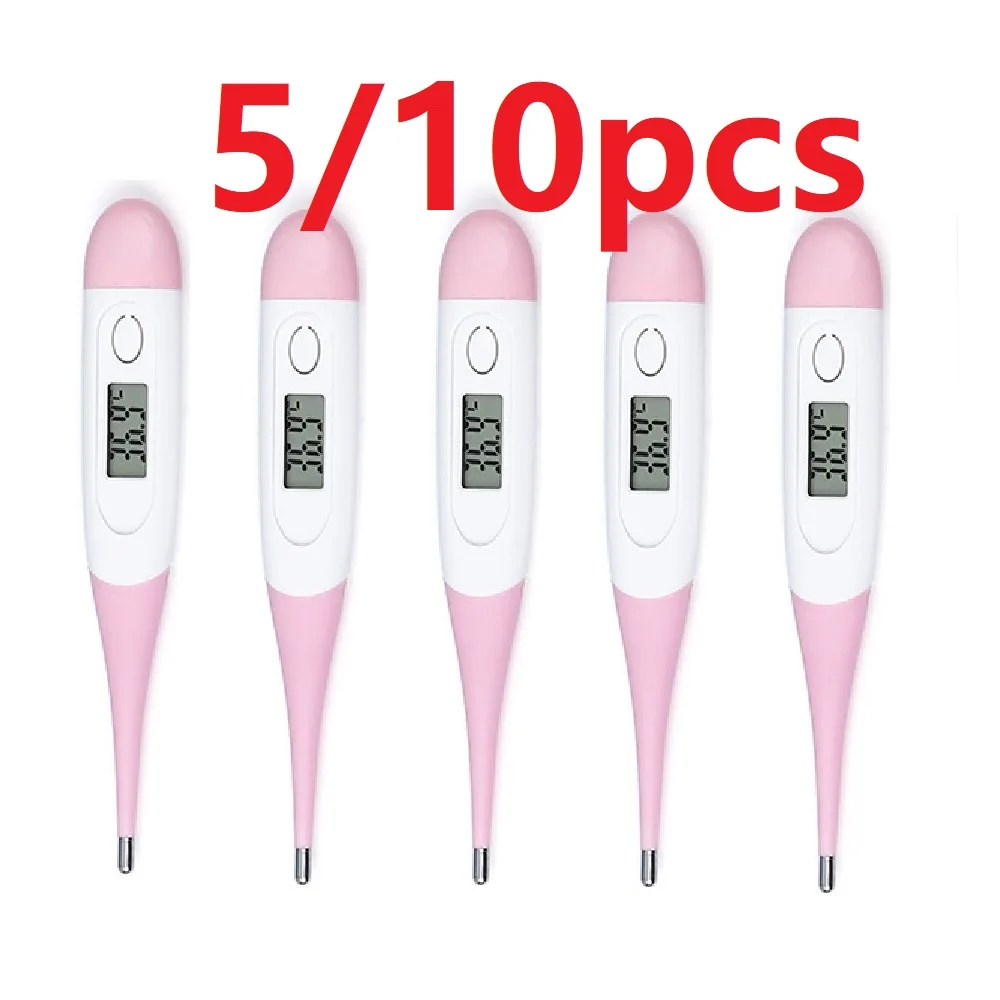 5/10 pièces médical numérique LED équipement outil tête souple thermomètre rapide pour corps oreille ménage adulte enfants Oral aisselles