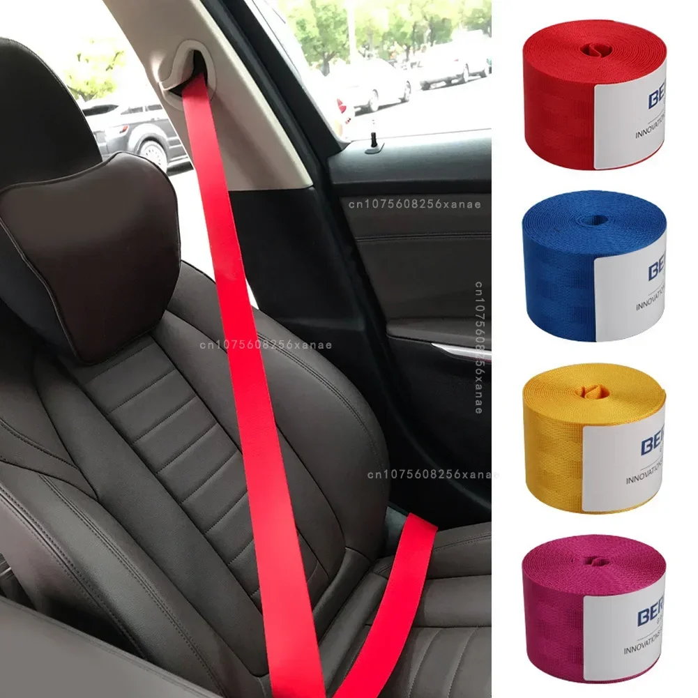 Cintura di sicurezza per auto universale Cintura per auto fai-da-te Cinture di sicurezza per sicurezza in poliestere ad alta resistenza Cintura di sicurezza multicolore Accessori per auto 1 set