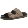 Pantolette VERBENAS "Capri Serraje", Herren, Gr. 44, grün (khaki), Leder, casual, Schuhe, Sommerschuh, Schlappen, Hausschuh, Urlaubschuh aus feinem Leder