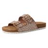 Pantolette TAMARIS, Damen, Gr. 38, rosa (rosa, glitzer), Leder, casual, Schuhe, Sommerschuh, Schlappen mit funkelnden Schmucksteinen besetzt