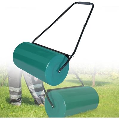 TEMU Lawn Roller, Refillable Hand Roller, Garden Roller, 57 Cm Metal Hand Roller, Lawn Roller, Garden , Lawn Aerator, 32 Cm Diameter, 46 L Filling Volume Image
