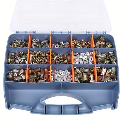 TEMU 1200pcs Tool Kit M3-m12 Stainless Rivnut Nut Insert Image