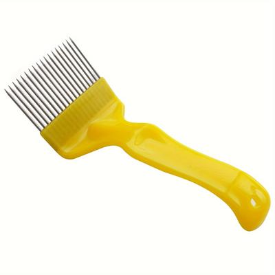 TEMU 1pc Stainless Steel Beekeeping Uncapping Forks, Extract Honey, Metal, Without Battery, Use Without Electricity Image